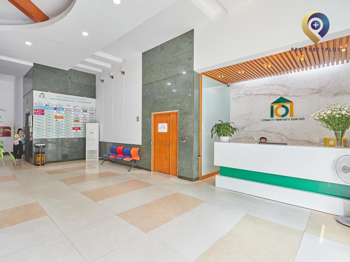 Reception area of Kinh Do Building with modern design and reception desk